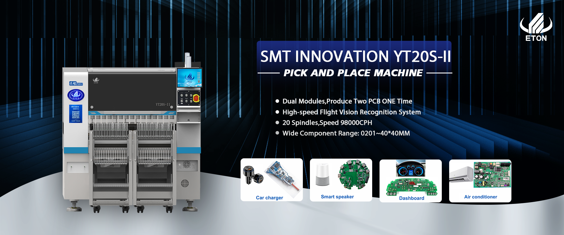 ETON YT20S-II High-Speed SMT Pick and Place Machine